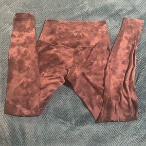 black/grey/blue tyedye lululemon leggings
